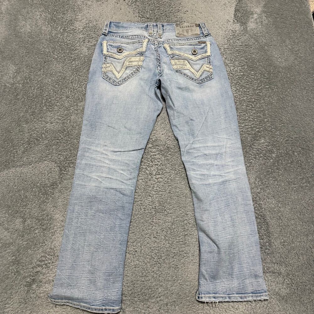 Salvage Jeans Mens 29 x30 Mayhem Straight Regular Fit Contrast Stitch